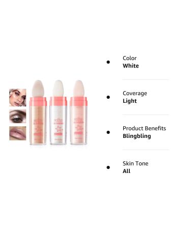 NewBang Polvo De Hadas Highlighter Powder Stick - 3 Colors 0.31 Ounce (Pack of 3) | Shimmer and Shine Body Glitter for Face, Eyes, Lips, Hair | High Gloss Blush Contour Makeup with Smooth Sparkle Finish - Buy Online on GoSupps.com