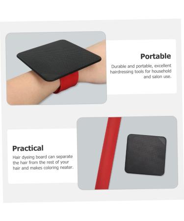 DOITOOL Hair Dyeing Board Pat Belt Highlighting Paddle Professional Balayage Board Hair Dyeing Tools Wrist Bands Nursing Supplies Balance Bracelet Plastic Brighten Hair Clip Red - Buy Online on GoSupps.com
