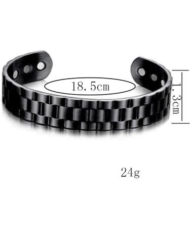 Biancat Prostapower Magnetic Copper Band Copper Bracelet for Men Magnetic Bracelets for Men Copper Ion Wristband(Black) - Buy Online on GoSupps.com