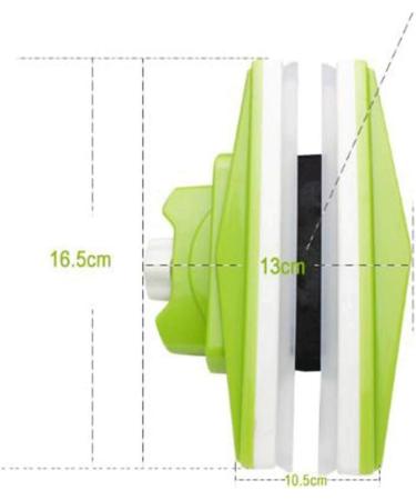 Glass Wiper - Double-Sided Window Cleaner Glass Wiper Magnetic Cleaning Tools Useful Surface Cleaning Brush (Color : Yellow) (Green) - Buy Online on GoSupps.com