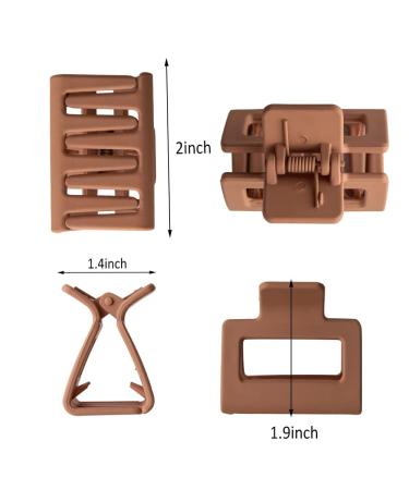 6Pcs Small Hair Claw Clips for Thin Hair - 2 Inch Non-Slip Strong Hold, Neutral Colors - Perfect Valentine Gift for Women and Girls - Buy Online on GoSupps.com