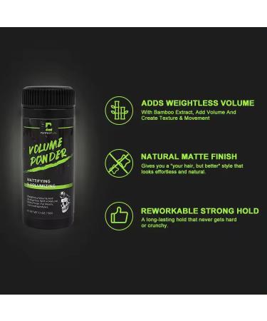 Hair Styling Powder for Men & Women - 1.1 oz Volumizer & Texturizer | Strong Hold Natural Look - White - Buy Online on GoSupps.com