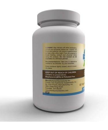 Priority One Vitamins P.R.F. - 90 Vegetarian Capsules with White Willow Bark | Natural Health Supplement - Buy Online on GoSupps.com