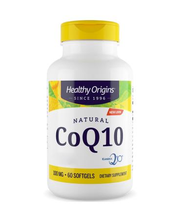 Healthy Origins Natural Coq10 with Kaneka QH 100mg high -dose 60 soft capsules laboratory tests gluten -free soy -free without genetic engineering