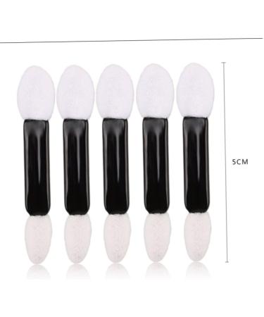 50pcs Disposable Ended Sponge Eye Shadow Applicators Dual Sided Eyeshadow Brush Sponge Tipped Oval Makeup Applicator Black - Buy Online on GoSupps.com