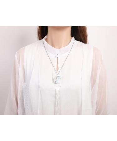 XIANNVXI Crystal Crescent Moon Necklace - Tree of Life Wire Wrapped Healing Crystals Pendant for Women - Reiki Spiritual Jewelry - Clear Quartz - Buy Online on GoSupps.com