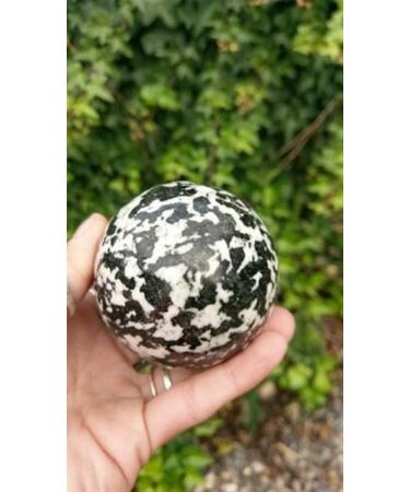 Natural Crystal Rough Home Decoration 50mm Natural Quartz Crystal Black Tourmaline and Quartz Ball Ground Crystal Reiki Stones - Buy Online on GoSupps.com