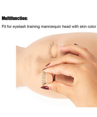 3 Pair Realistic Eyelash Training Heads with Removable Eyelids & Lashes - Perfect for Makeup & Eyelash Extension Practice | International Shipping Available - Buy Online on GoSupps.com