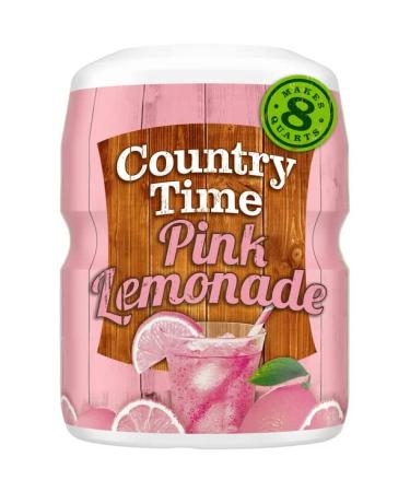 Pink Lemonade Naturally Flavoured Powdered Drink Mix Bundle. Includes (1) Container of Country Time Lemonade Naturally Flavoured Powdered Drink Mix (538g) with BIG MAPLE Trivia Cards. Perfect for Summer Days Pool Beach Home School