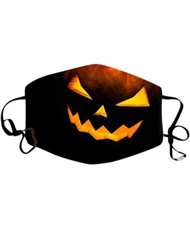 ZLUU 5PCS Halloween Adults Protective Face Mask Personalized Patterns Face Cover Safe Skin Friendly Face Sheild Washable Reusable Adults Washable Halloween Funny Expression Prints Mask Filter Can Be Placed - Buy Online on GoSupps.com