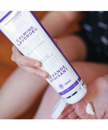 Hand & Body Cream with Lavender Essential Oil - Organic Argan & Olive Oil Aloe Juice - Natural Cruelty Free 250 ml | Best Moisturizer for Dry Skin - Buy Online on GoSupps.com
