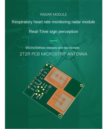 Buy KCVzitrds Radarmodule LD6002 FMCW Sensor - Monitor Body Signs Respiratory & Heart Rate - Easy Installation - Global Shipping - Buy Online on GoSupps.com