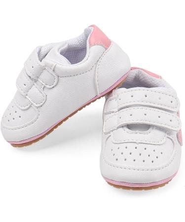 Cheerful Mario Baby First Walking Shoes | Soft PU Leather Prewalkers | Anti-Slip Sole | 12-18 Months | Pink - Buy Online on GoSupps.com