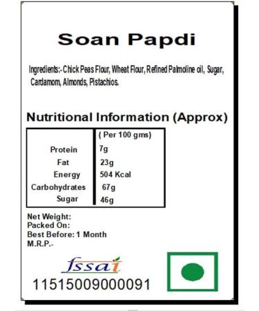 Ghasitaram Gifts Indian Sweets - Diwali Gifts Diwali Sweet - Besan Barfi and Soan Papdi Hamper - Buy Online on GoSupps.com