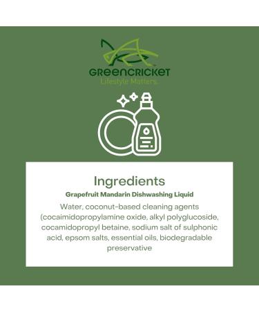 Green Cricket Citrus Dish Wash Liquid - Eco-Friendly Powerful Cleaning for All Your Kitchen Needs - Fast International Shipping - Buy Online on GoSupps.com
