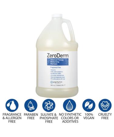 Ginger Lily Farms Botanicals ZeroDerm Advanced Therapy Moisturizing Shampoo - 1 Gallon (128 Fl. Oz.), Vegan, Cruelty-Free, Fragrance-Free - Buy Online on GoSupps.com