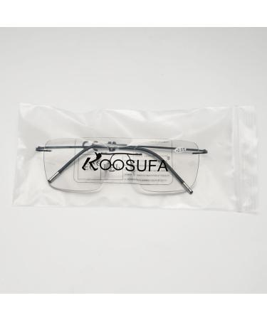 Buy Koosufa Borderless Self-Tinting Progressive Glasses - Multifocus Blue Light Filter UV Protection Frameless Design for Men & Women - Size 1.0-4.0 Color Black - Buy Online on GoSupps.com