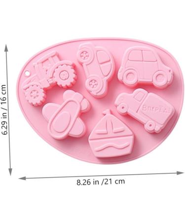 Alipis 2pcs Silicone Baking Mold Silicone Molds Fruit Tray Vehicle Chocolate Mold 3D Mousse Fondant Mold 21x16cm Pink - Buy Online on GoSupps.com