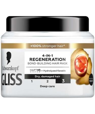 Schwarzkopf Gliss 4in1 Regeneration Hair Mask Dry Damaged Hair 400 ml - Buy Online on GoSupps.com