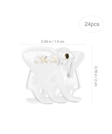 Frcolor 24 Mini Transparent Hair Clips - Non-Slip Plastic Barrettes for Women & Girls | Perfect Hair Grips for All Hair Types - Buy Online on GoSupps.com