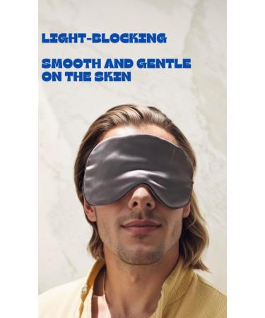 LIJDE Mulberry Silk Eye Mask for Sleeping - 19 Momme Luxury Sleep Mask for Men & Women Travel-Friendly Gift Box Packaging Navy Blue & More Colors Available - Buy Online on GoSupps.com