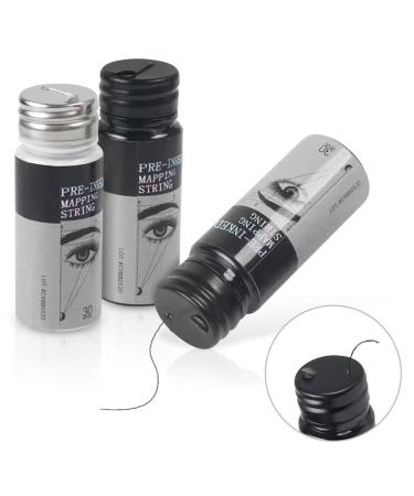 Brow Mapping String 100ft Pre-Inked Mapping String for Microblading Supplies Mapping String for Eyebrow Mapping Allergen-Free Brow Mapping Tool for Eyebrow (Black)
