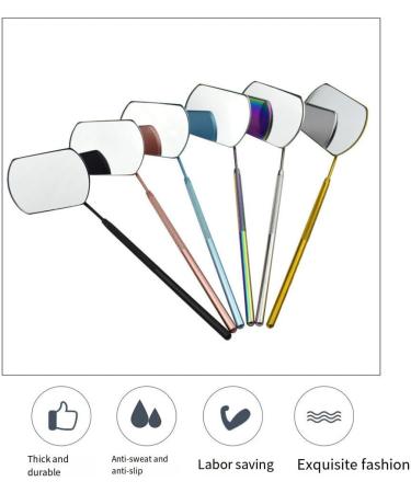 Dajidafu Eyelash Mirror Magnifying Beauty Tool Extension Tools Accessory for Check False Eyelashes Stainless Steel Durable Black - Buy Online on GoSupps.com