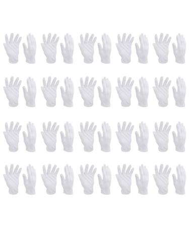 Ipetboom 16 Pairs White Cotton Gloves Tires Gloves for Men Jewelry Touching Gloves Working Gloves Miscanthus Broom Black Cotton Gloves Mens Miss Labor Protection Cotton Jersey 24x11x0.5cm