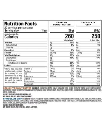 Clef bar Plant Based Energy Protein Bars Variety Pack 20 pk. - Buy Online on GoSupps.com