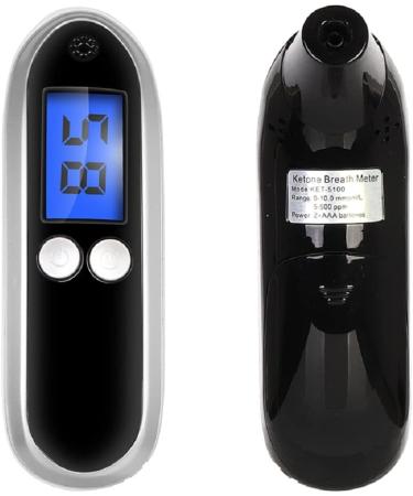 Ketone Breath Tester | Ketosis Meter | Keto Breathalyzer with 10pc Reusable Mouthpieces (Black) - Buy Online on GoSupps.com