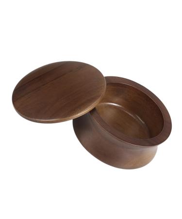Magiclulu Razor shell with lid man suit wooden rasier cups Razor foam shell men's razor man soap beauty beauty razor shells made of wood wooden stands wooden travel shaving bracket