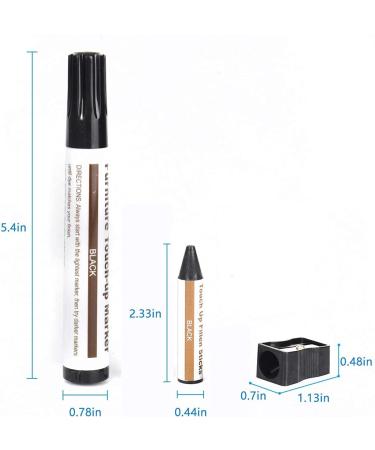 Furniture Markers Touch Up - Set of 17 - Furniture Scratch Repair Markers Kit  Wood Touch Up Markers and Wax Sticks with Sharpener  for Scratches  Stains  Floors  Laminate  Cabinet 8 + 8 Colors - Buy Online on GoSupps.com