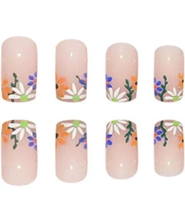 FEIlei 24Pcs Press on Nails Short Design Fake Nails Wearable Fake Nails Set for Women - Buy Online on GoSupps.com