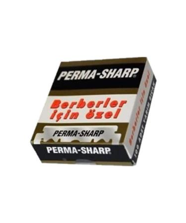 100 Perma-Sharp Straight Edge Razor Blades for use in Professional Barber Razors - New Packaging