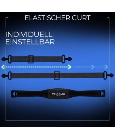 Maxxus HRM 3.1 Heart Rate Monitor - Uncoded EKG Chest Strap 5.3 kHz Adjustable & Elastic Fitness Pulse Belt for Accurate Heart Rate Tracking - Buy Online on GoSupps.com
