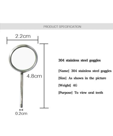7-Piece Dental Mirror Set - Stainless Steel Mouth Mirrors for Professional Dental Inspections | Fast International Shipping - Buy Online on GoSupps.com