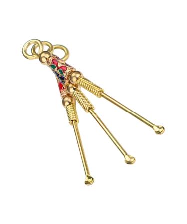 Cabilock Cleaning Tools Cleaning Tools 3pcs Copper Brass Ear Portable Earwax Tools Wax Remover Hanging Pendant Ring Charm Tiny Micro Scoops for Home Travel Ear Cleaning Tool Household Cleaning Tools