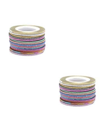 Lmoikesz 2 Set Multicolored Nail Art Striping Tape - Wide Application, Easy to Use - Fashionable Paper Gifts - Random Color 2MM - 2 Set - Buy Online on GoSupps.com