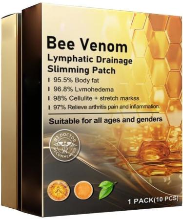 (Must effective) 5Box-50Pcs Bee Venom Lymphatic Drainage Slimming Patch | Bee Venom Slimming Patches for Women & Men | Suitable for Use by Individuals of All Ages