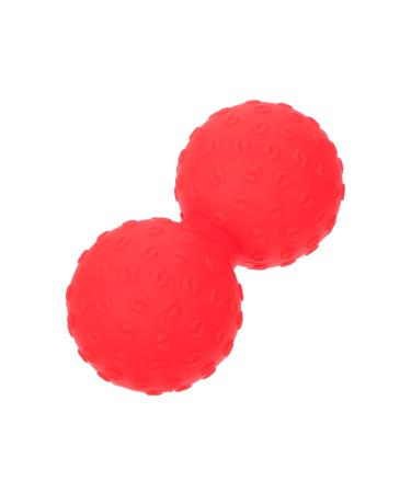 Yoga Massage Ball Peanuts Silica Gel Manual Yoga Ball 12X6.3X6.3cm Red