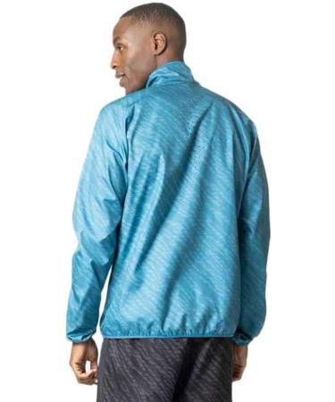 Odlo Men's Essentials Light Print 313952 Running Jacket - Saxony Blue - Lightweight Breathable International Shipping - Buy Online on GoSupps.com