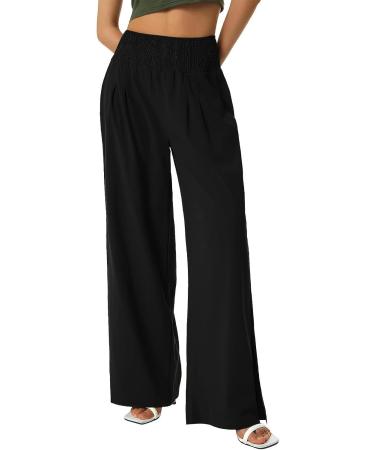 KICILVS Wide Leg Linen Pants for Women - Black XX-Large - Buy Online on GoSupps.com