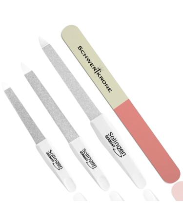 3 nail files from Solingen + polishing file Nail files set 3 nail files + polishing file