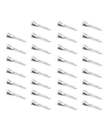 CSIRNTO hair clips silver 30 pieces metal hair clips clips hair hair clips to tinker silver metal hair clips barrette hair metal clip hair cliff with holes