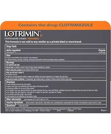 Lotrimin AF Cream 1% Clotrimazole Antifungal Treatment 1.1oz - Pack of 2 | For Athlete's Foot, Jock Itch, Ringworm - Buy Online on GoSupps.com