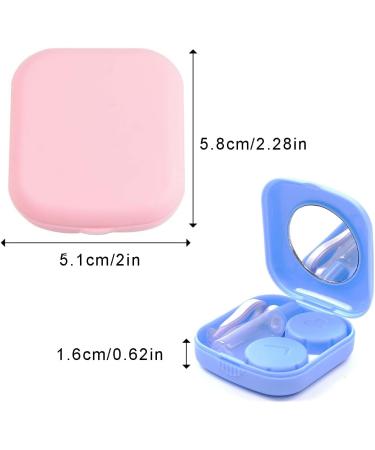 WeddHuis 2 Pack Portable Contact Lens Case with Tweezers & Accessories - Pink & Blue - Ideal for Home & Travel - Buy Online on GoSupps.com
