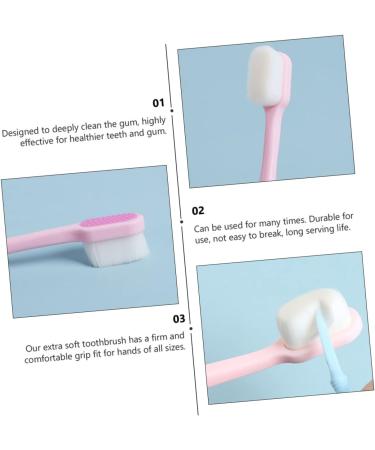 PopetPop Soft Toothbrush Set - 2 Micro Hand Toothbrushes for Adults Ideal for Pregnant Women - Comfortable Grip & Gentle Cleaning - Buy Online on GoSupps.com