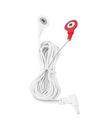 Tens Wire Cable Electrode Lead Wire 0.09in Tens Replacement Lead Wires 59 Inches 2 in 1 Replacement Electrode Wires Standard Connection Snap Red White Button Type Electrode Lead Cable