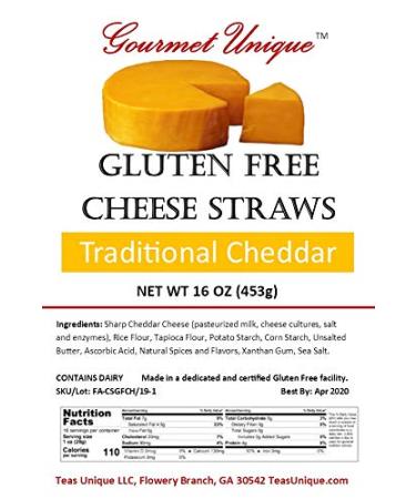 Southern Gourmet Gluten Free Cheese Straws - Traditional Cheddar Flavor - 2 Pounds - Buy Online on GoSupps.com