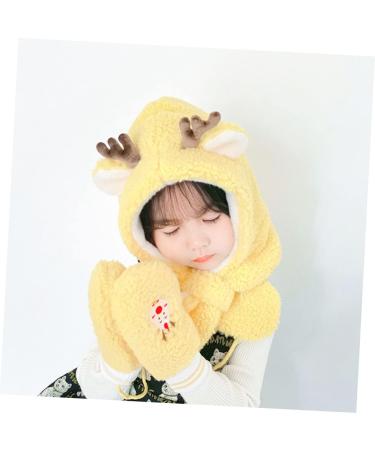 Buy ToddMomy Children's Winter Hat & Scarf Set - Soft Warm & Stylish - Perfect for Christmas - F ustlingen & Gloves Included - Yellow 30x30cm - Buy Online on GoSupps.com